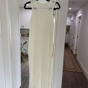 White Knit Swim Coverup